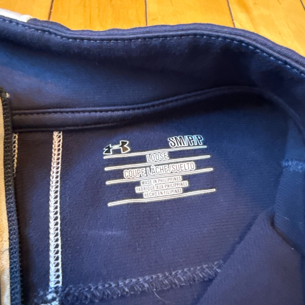 Under Armour Men's Navy Quarter-Zip Jacket - Picture 3 of 4